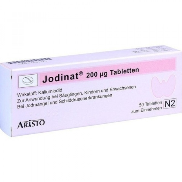 Таблетки для профилактики дефицита JODINAT 200 μg Tabletten 50 шт Aristo Pharma Таблетки для профилактики дефицита JODINAT 200 μg Tabletten 50 шт Aristo Pharma